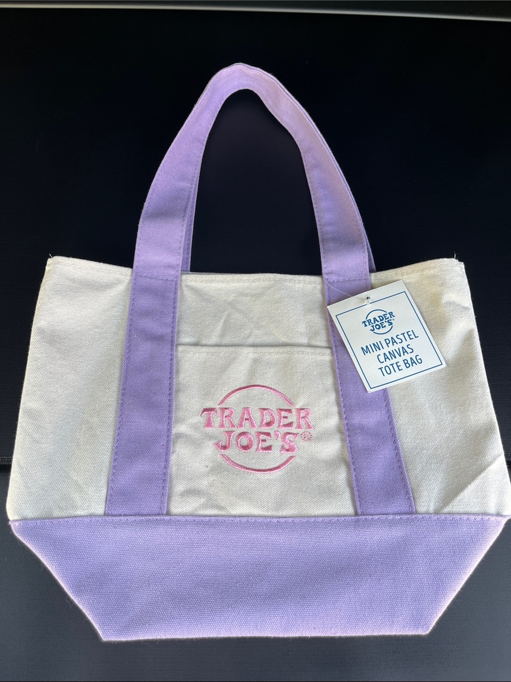 Trader Joe’s Mini Pastel Tote Bag - Purple